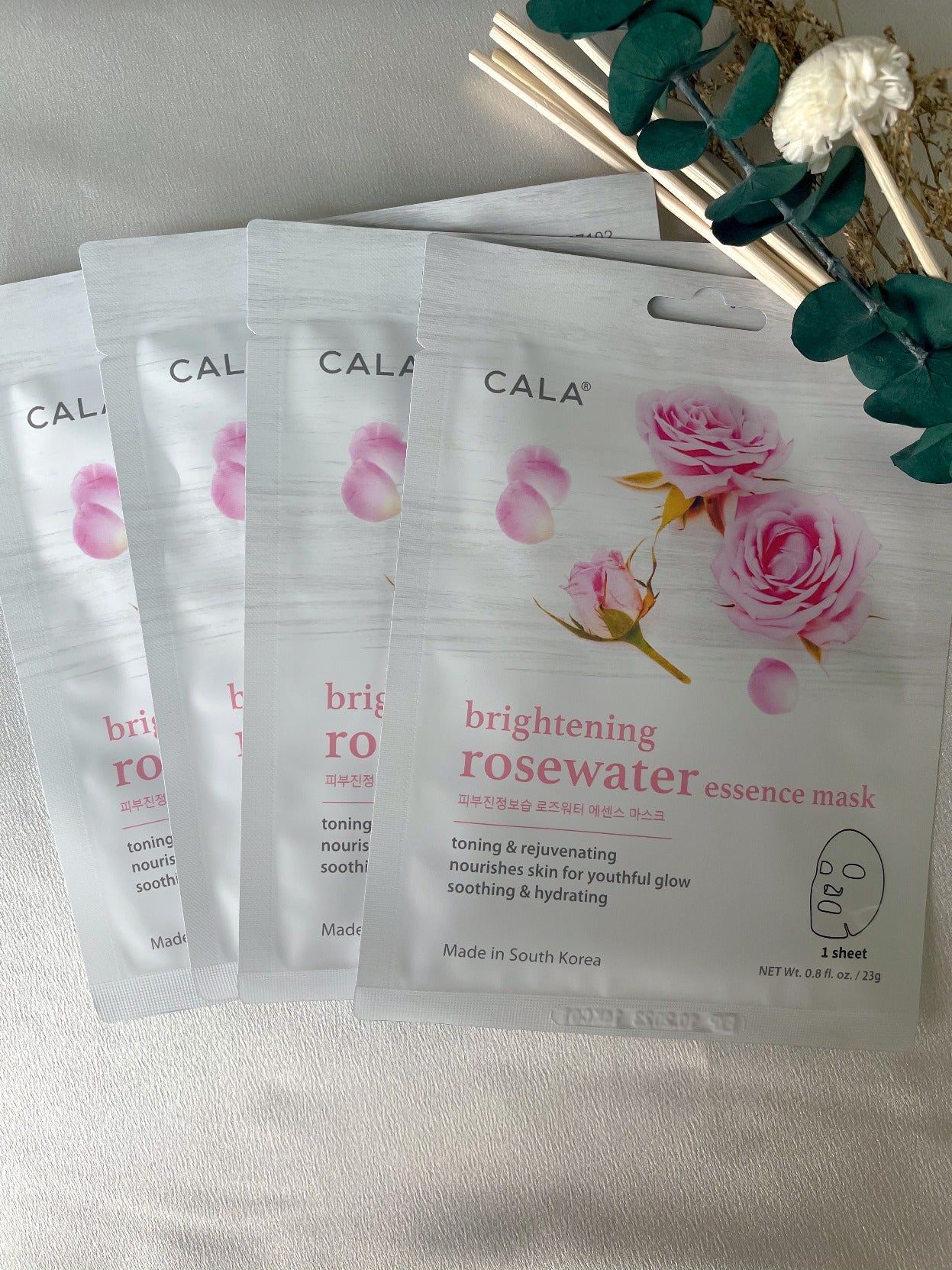 Hydrating Rose Scented Spa Face Mask Comes With 1 Mask  Used for Toning & Rejuvenating Made In South Korea